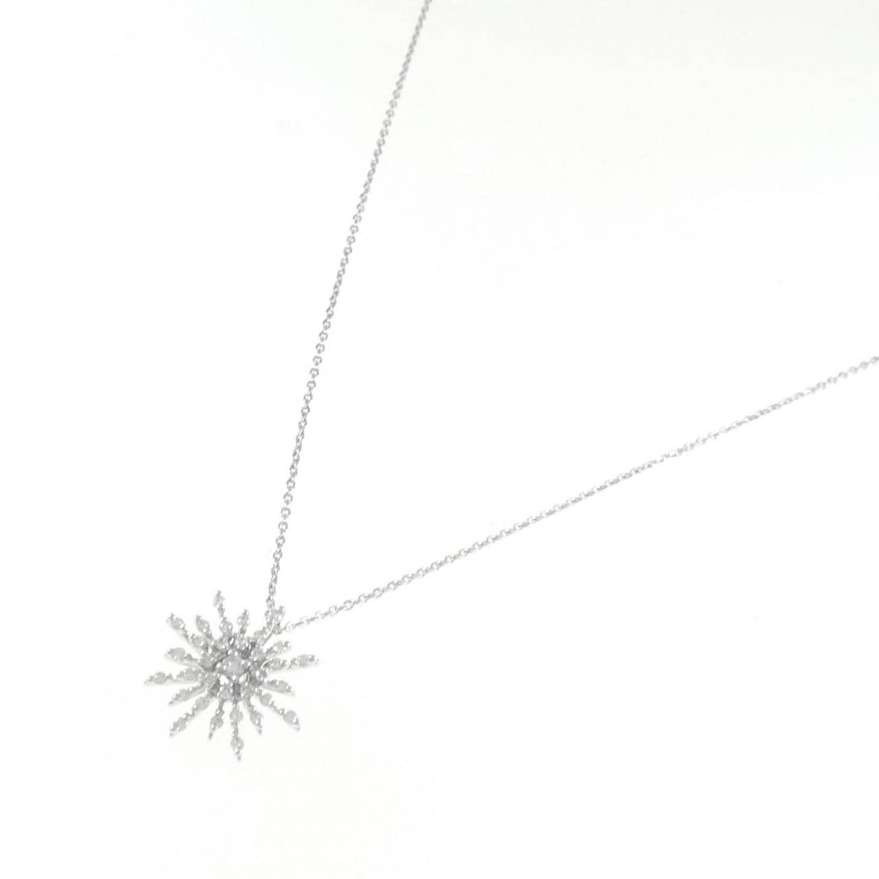 750WG/K18WG Diamond Necklace 0.26CT