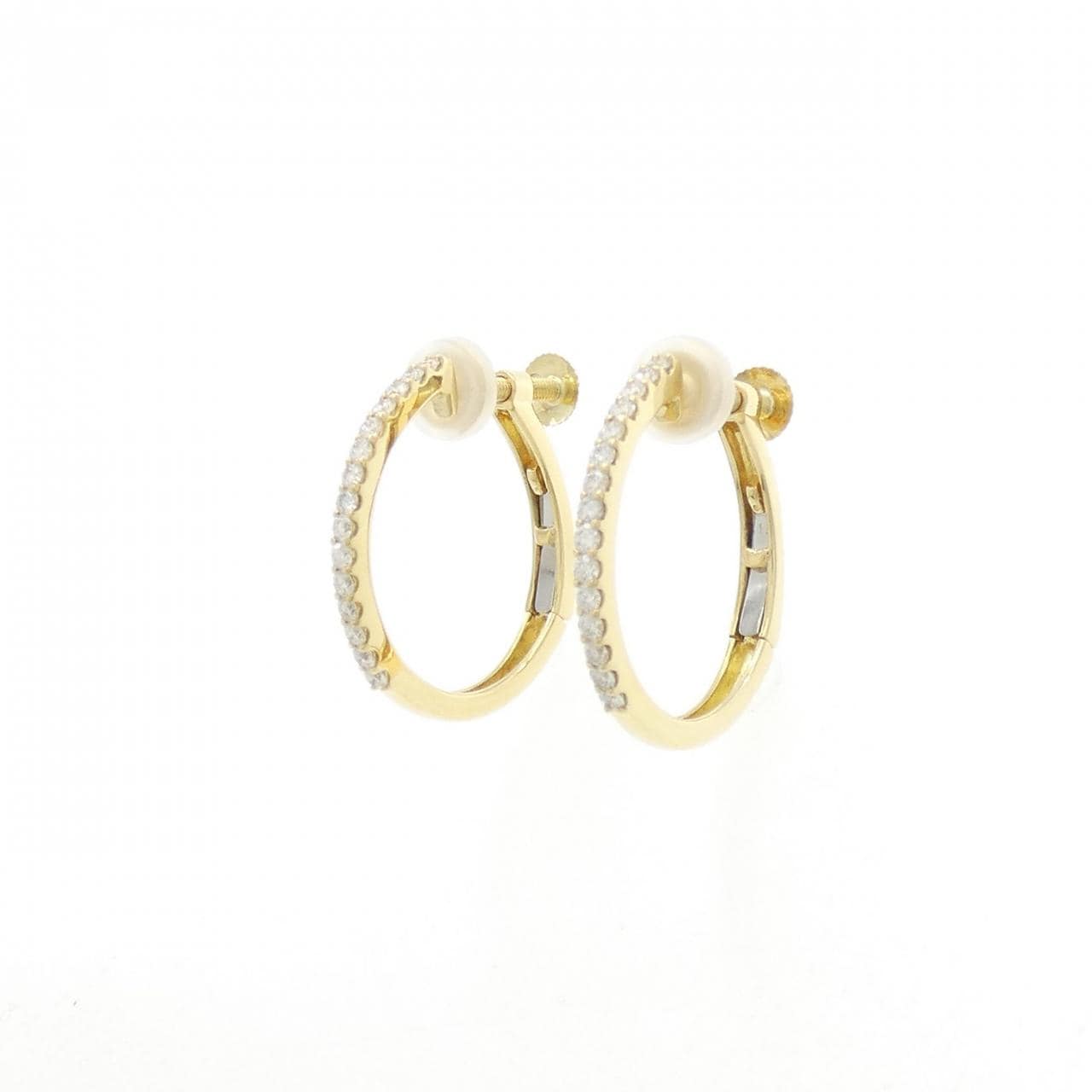 K18YG钻石耳夹0.30CT