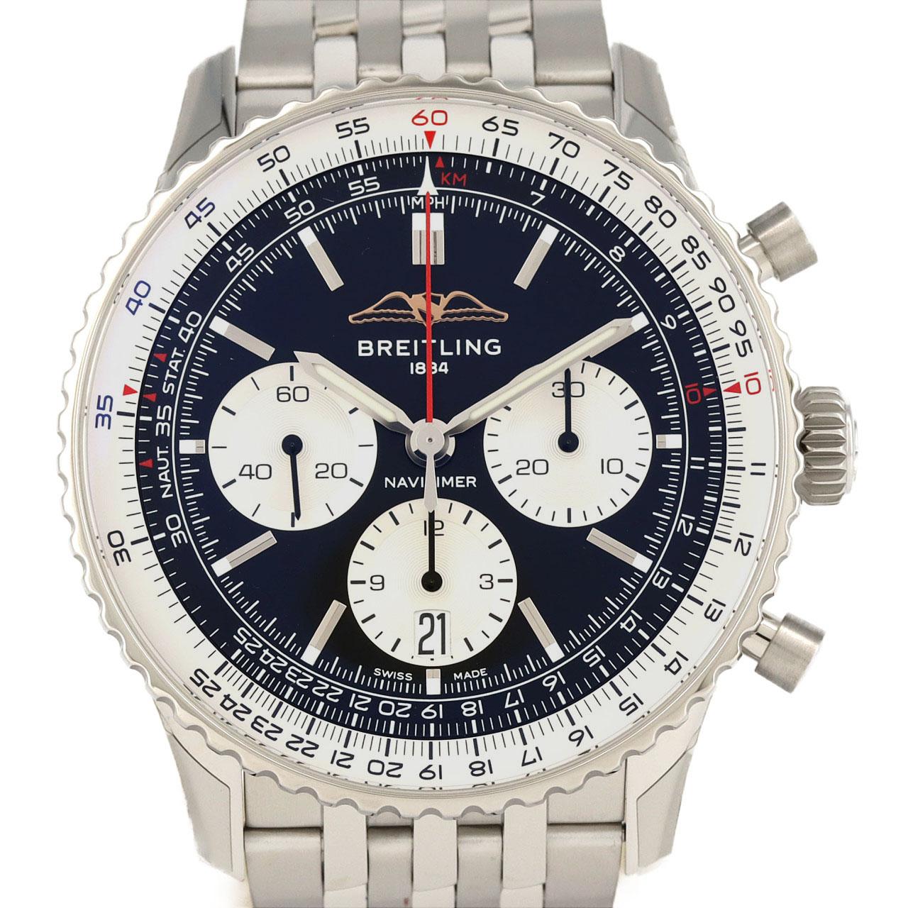 [新品] BREITLING Navitimer B01 計時碼錶 43 AB0138/AB0138211B1A1 SS自動上弦