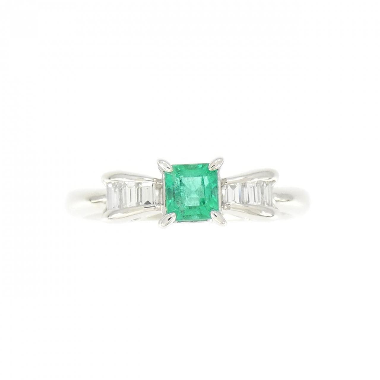 PT ribbon emerald ring 0.28CT