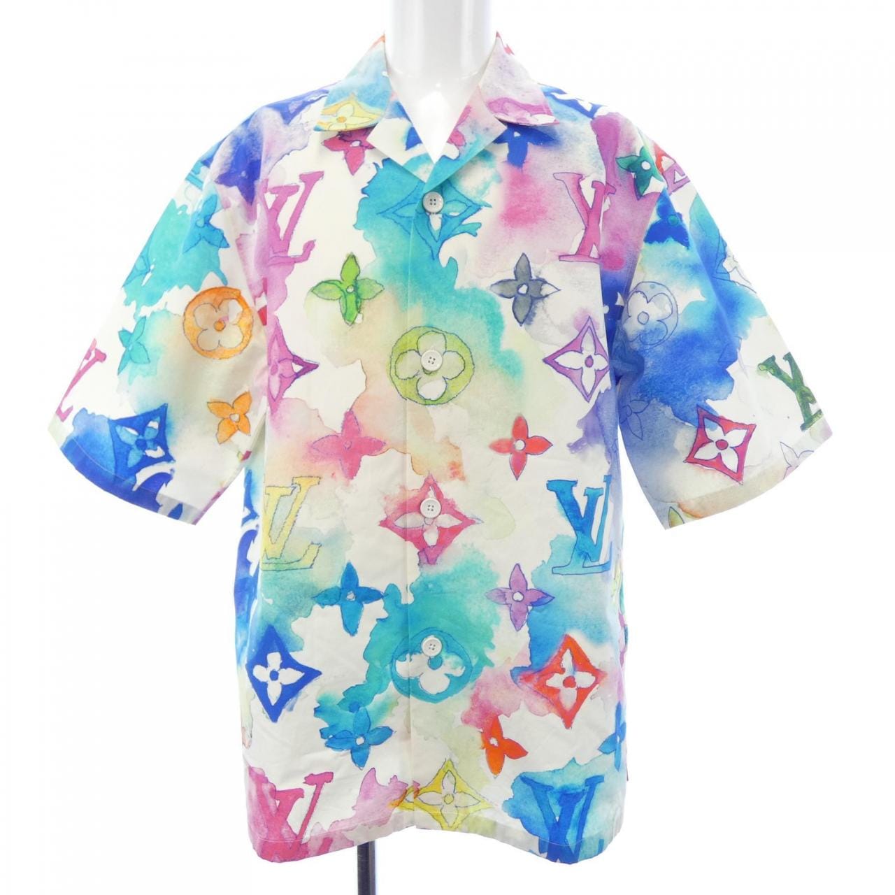 ルイヴィトン LOUIS VUITTON マルチカラー ウォーターカラー HLS02WBT3 S／Sシャツ