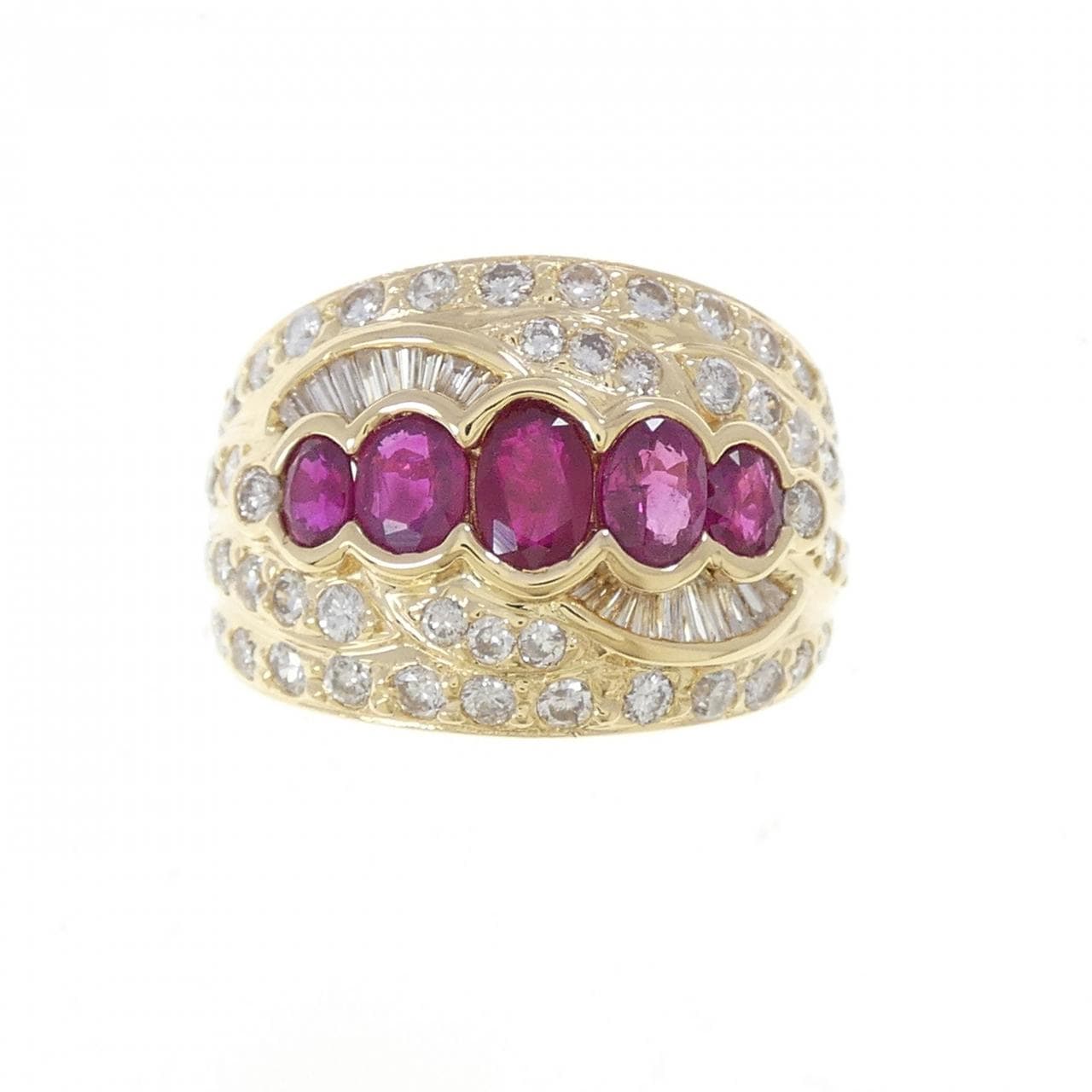K18YG ルビー リング 1.37CT