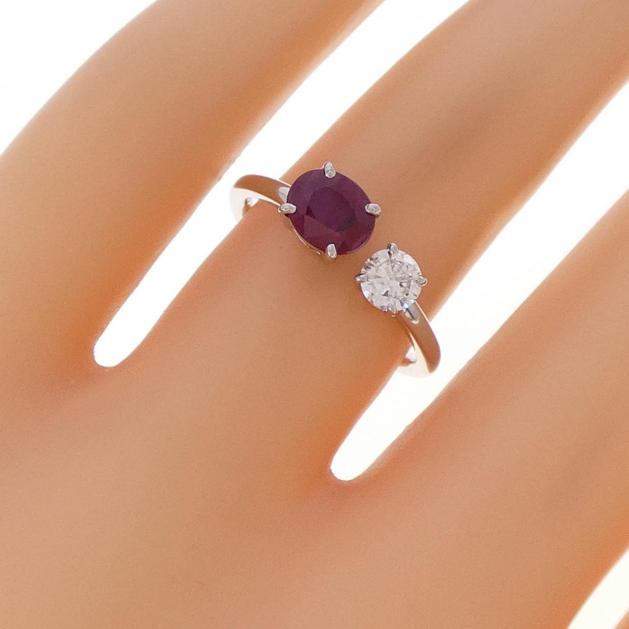 PT900 ルビー リング 0.63CT