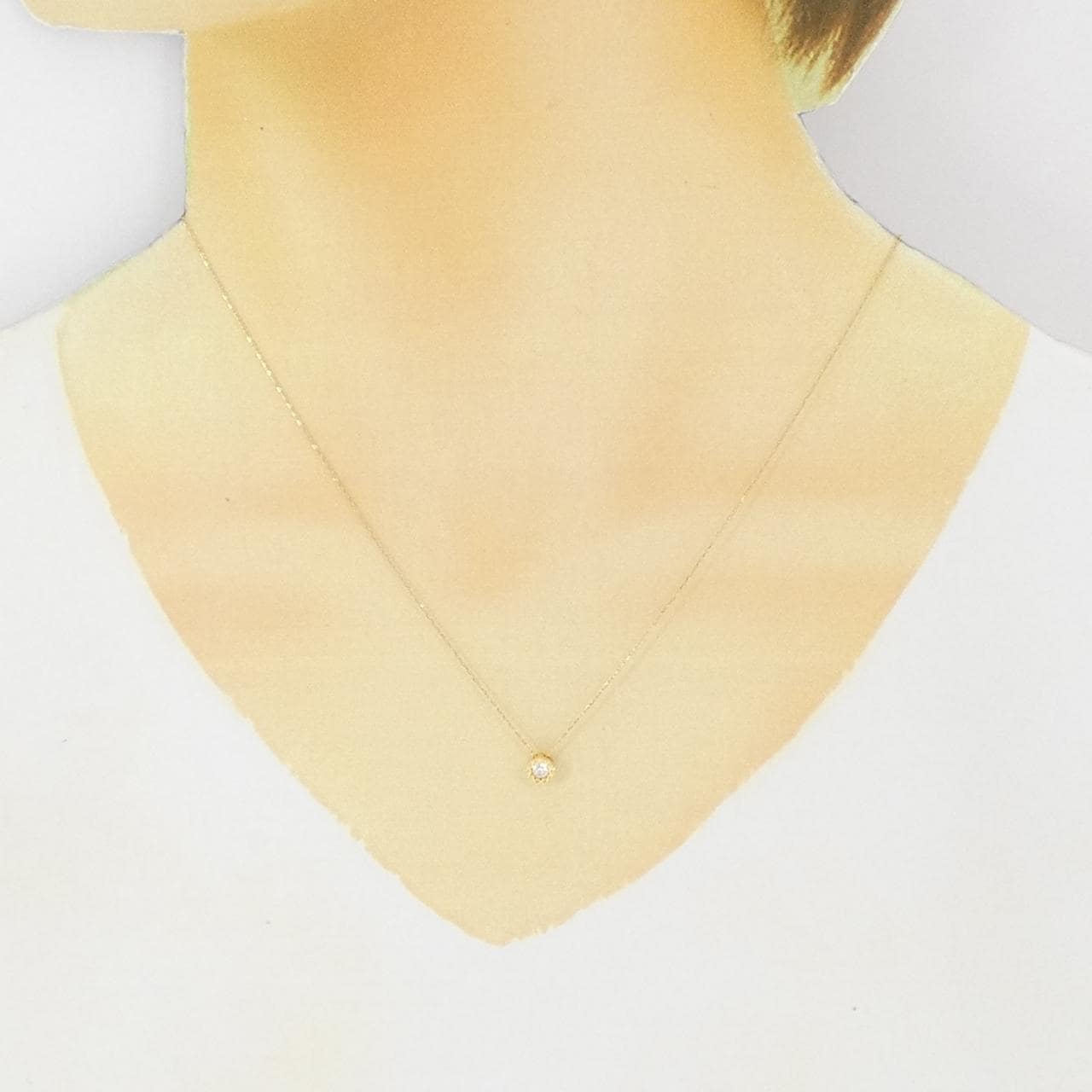 K18YG ダイヤモンド ネックレス 0.10CT
