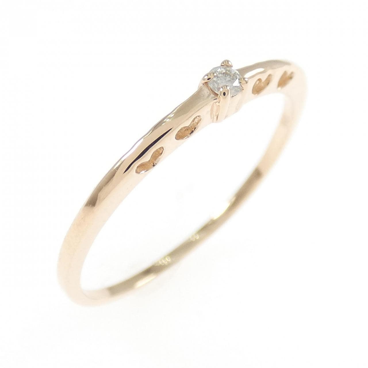 K10PG solitaire Diamond ring