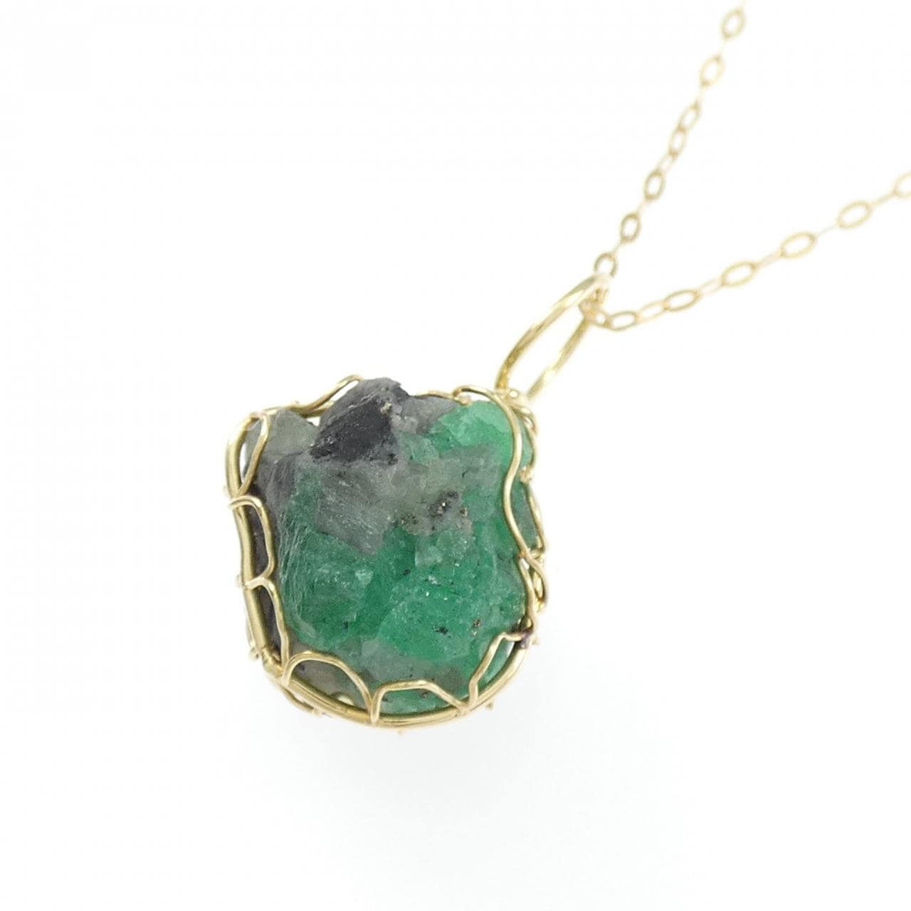 K18YG エメラルド ネックレス 3.00CT