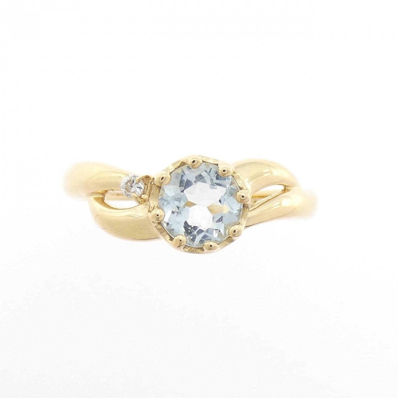 K18YG海藍寶戒指