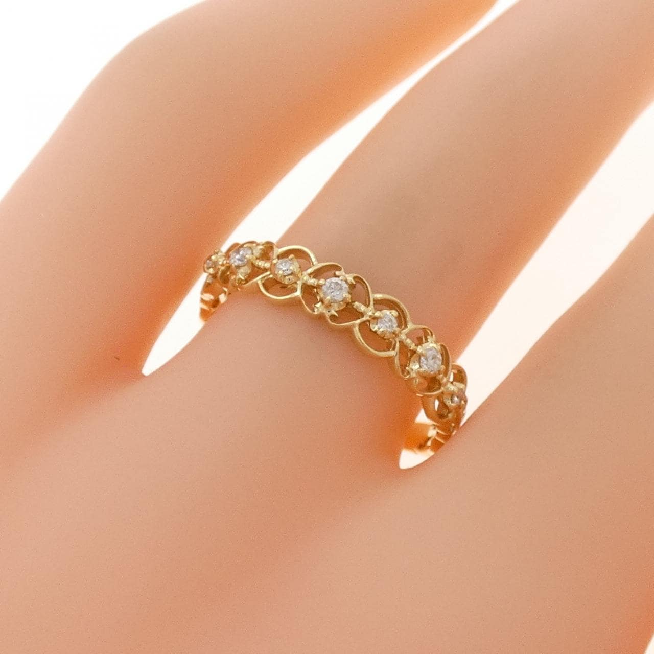 K18YG ダイヤモンド リング 0.07CT