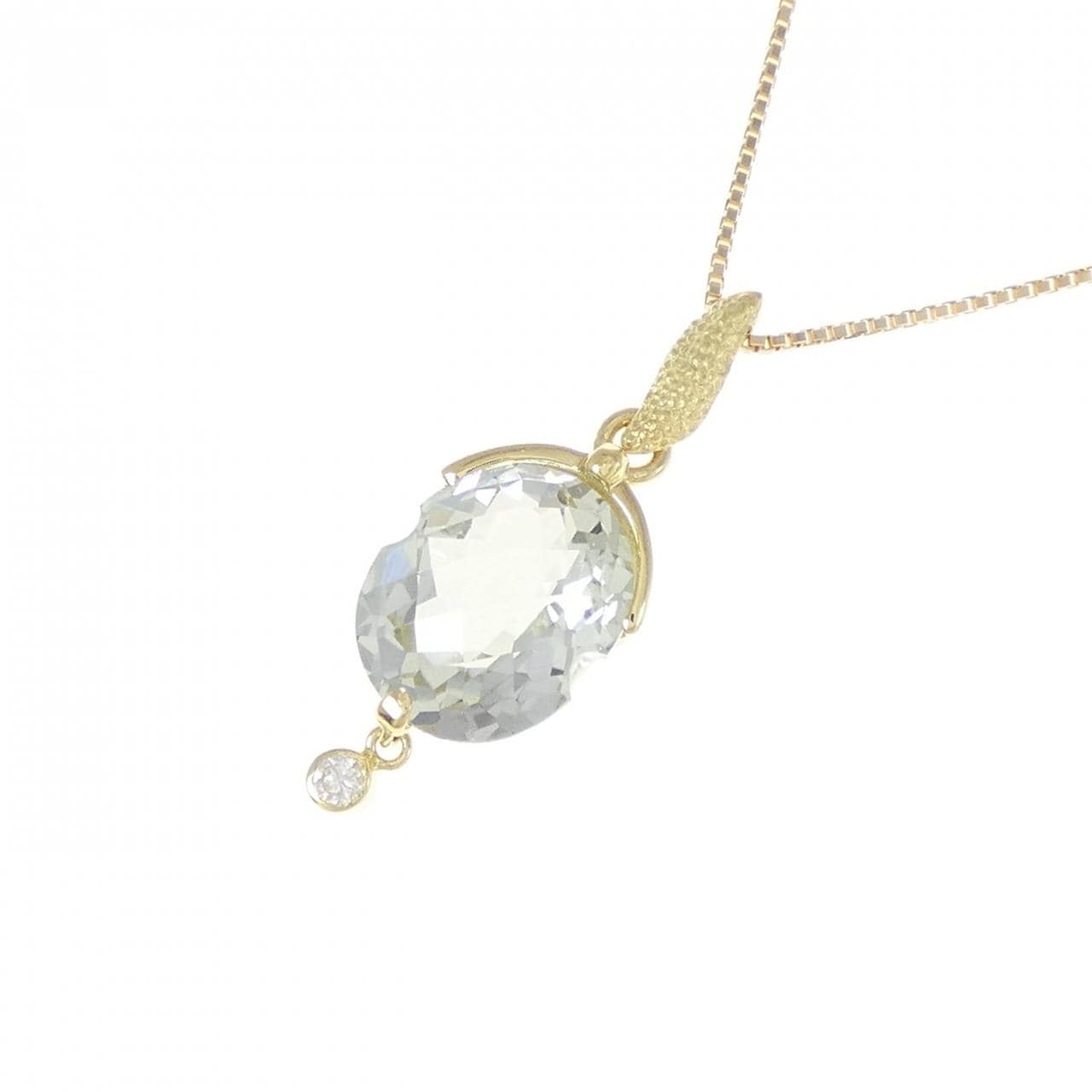 K18YG クオーツ ネックレス 3.26CT