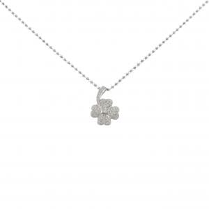 K18WG クローバー ダイヤモンド ネックレス 0.40CT