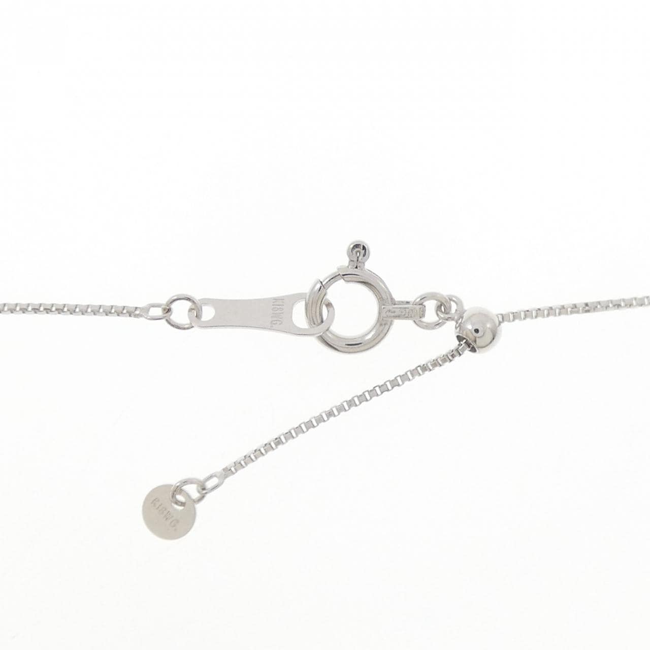 K18WG フラワー ダイヤモンド ネックレス 0.81CT