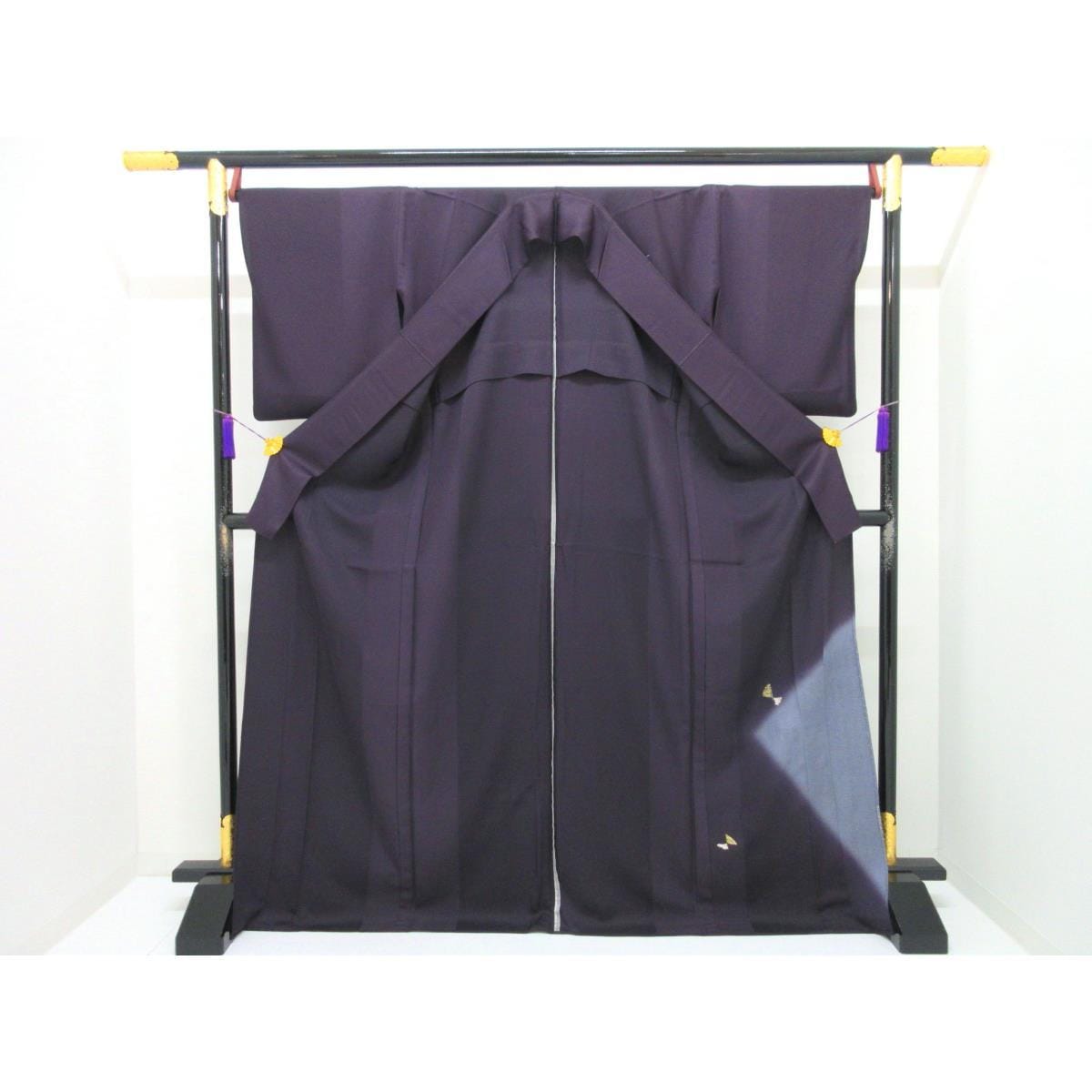 単衣　訪問着　友禅金彩加工　刺繍入りボカシ染　身幅Ｌ寸