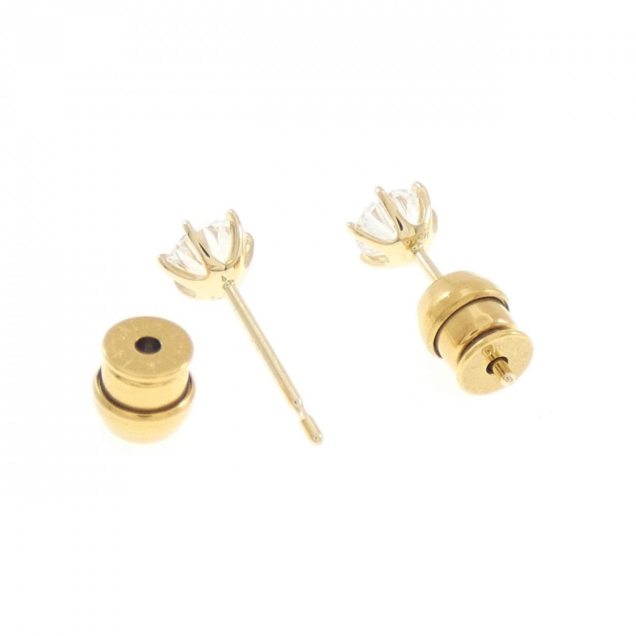 【リメイク】K18YG/ST ダイヤモンド ピアス 0.340CT 0.362CT D VS2 VG