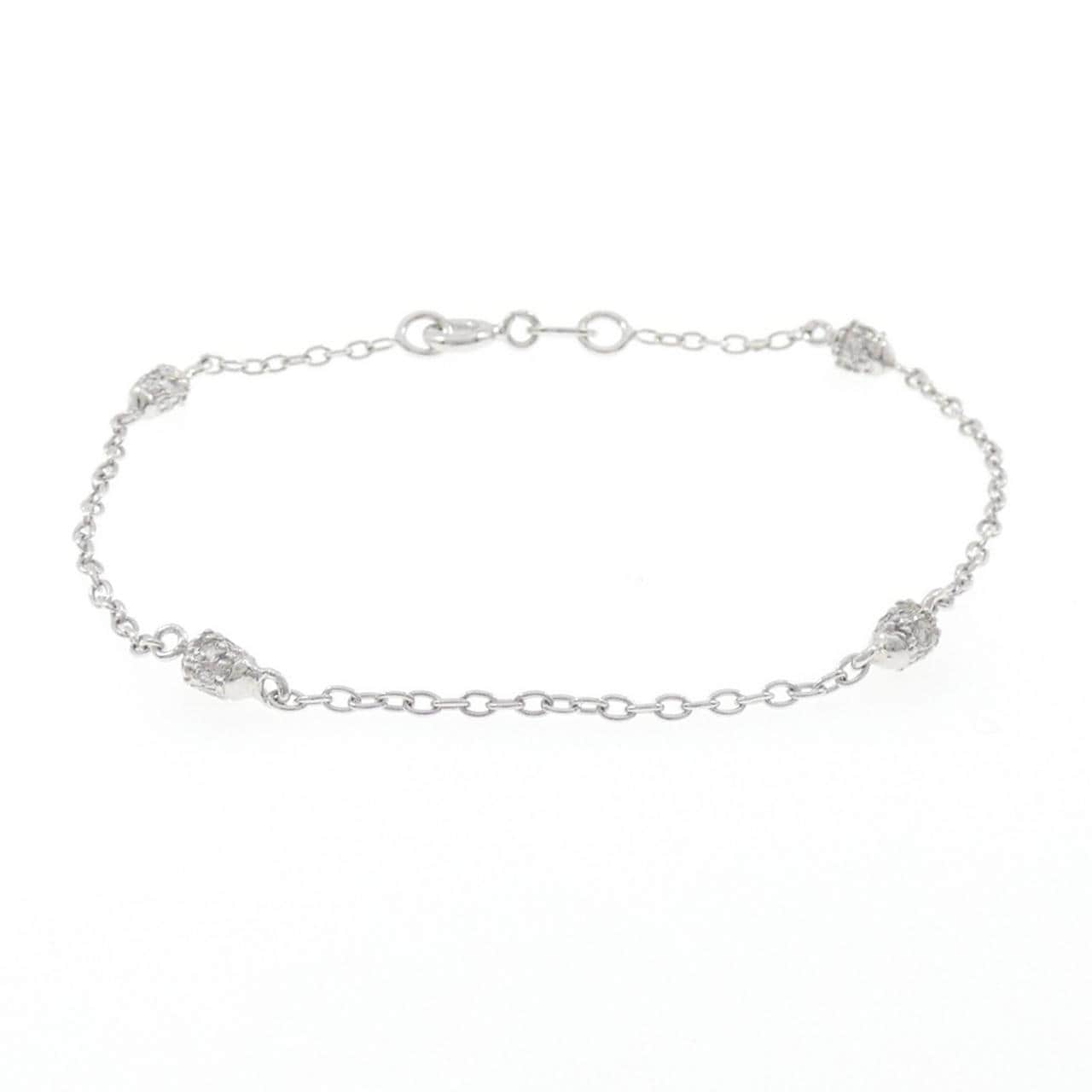 750WG ダイヤモンド ブレスレット 0.22CT