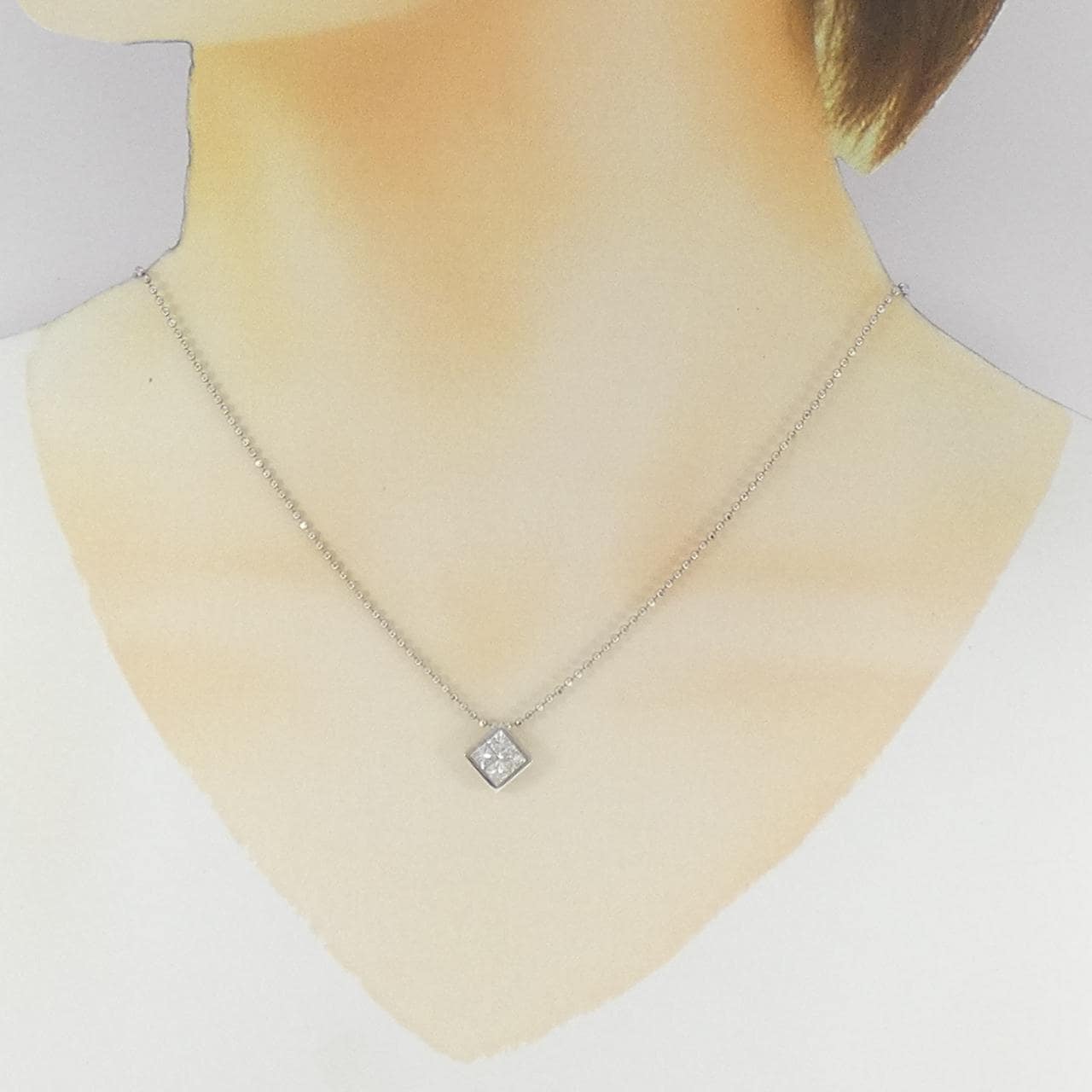 PT900/PT850 ダイヤモンド ネックレス 0.80CT