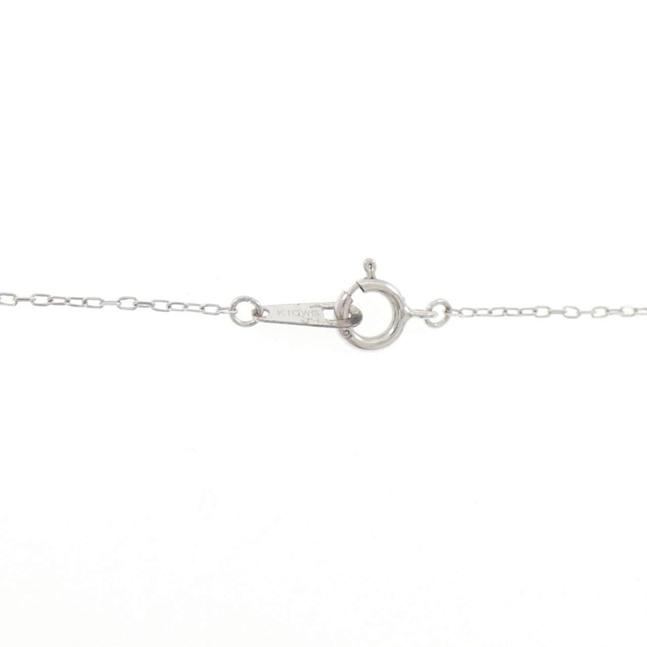 K10WG クロス ダイヤモンド ネックレス 0.20CT