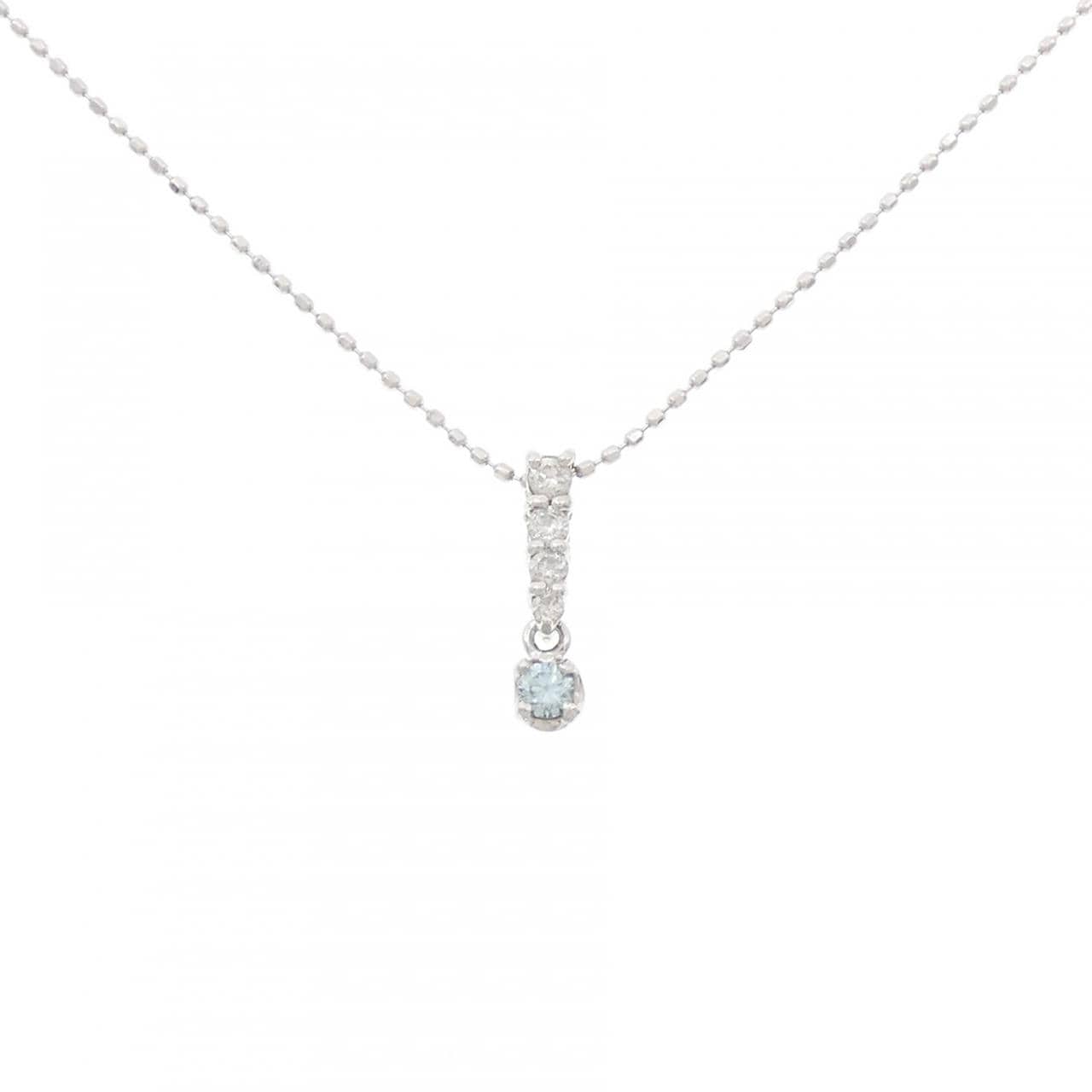 K18WG ダイヤモンド ネックレス 0.15CT