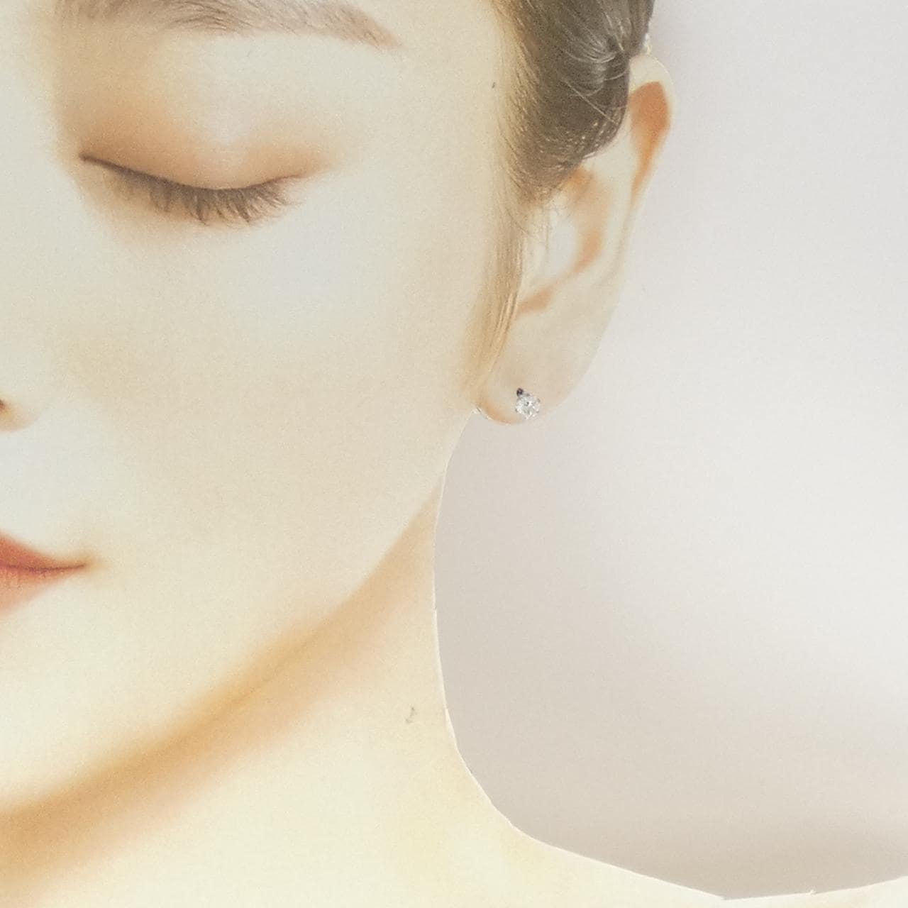 PT900 ソリティア ダイヤモンド ピアス 0.50CT