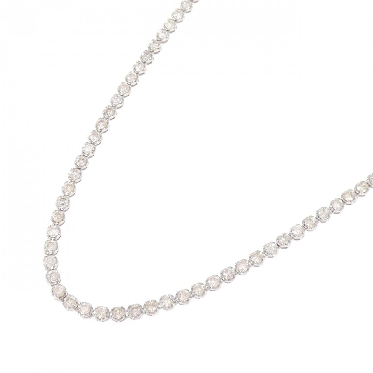 K18WG ダイヤモンド ネックレス 5.28CT