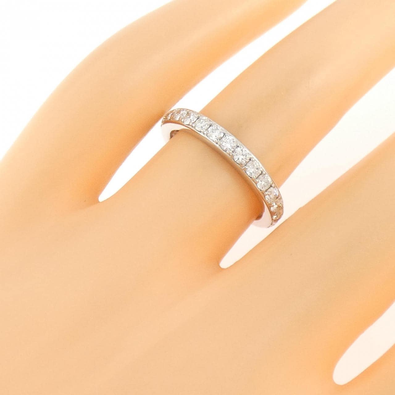 PT900 ハーフエタニティ ダイヤモンド リング 0.89CT