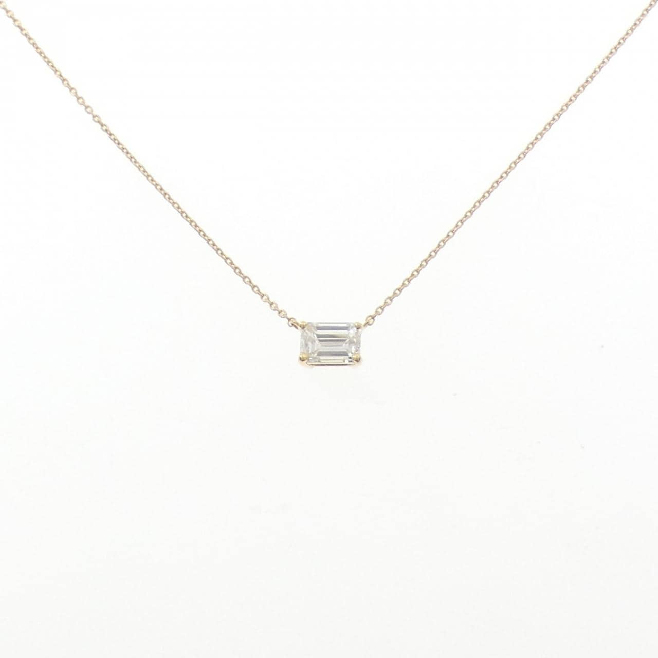 【リメイク】K18YG ダイヤモンド ネックレス 1.036CT J VS1 エメラルドカット