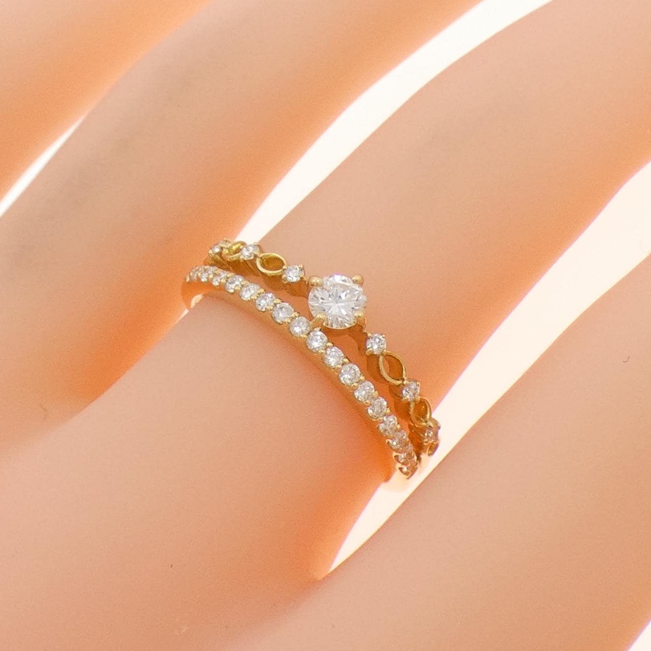 【リメイク】K18YG ダイヤモンド リング 0.40CT