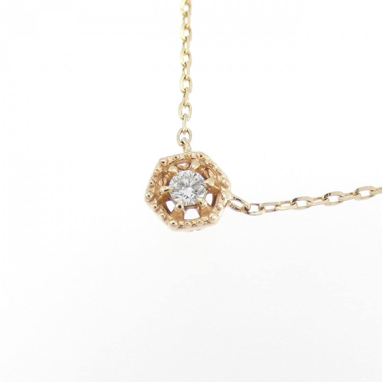 アガット ダイヤモンド ネックレス 0.02CT