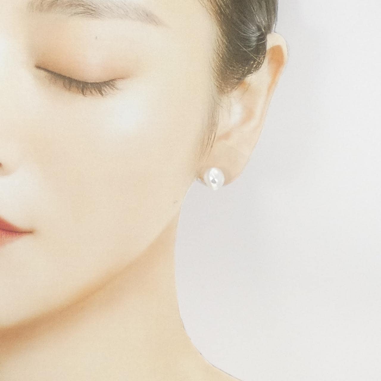 K18YG 淡水パール ピアス