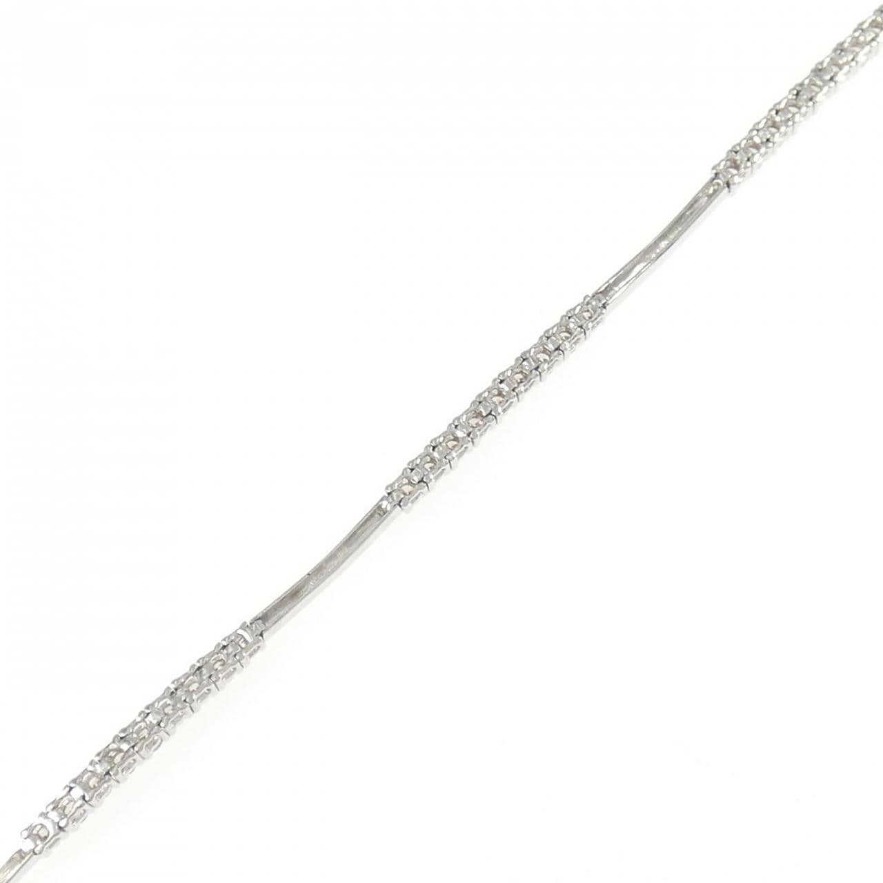 K18WG ダイヤモンド ブレスレット 1.00CT