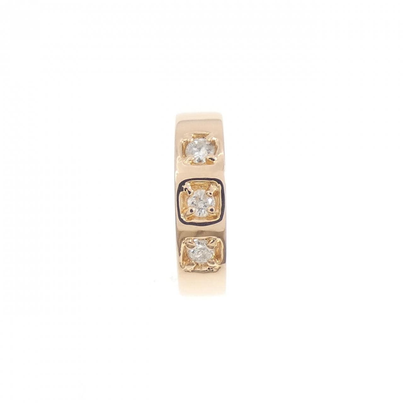 K18PG ダイヤモンド ピアス 0.06CT 片耳