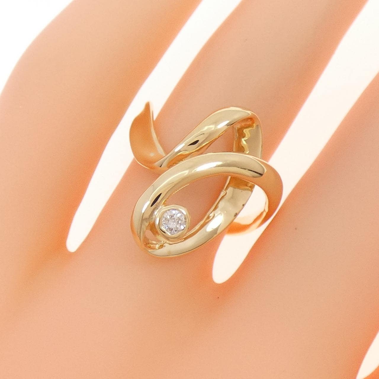 K18YG ダイヤモンド リング 0.07CT