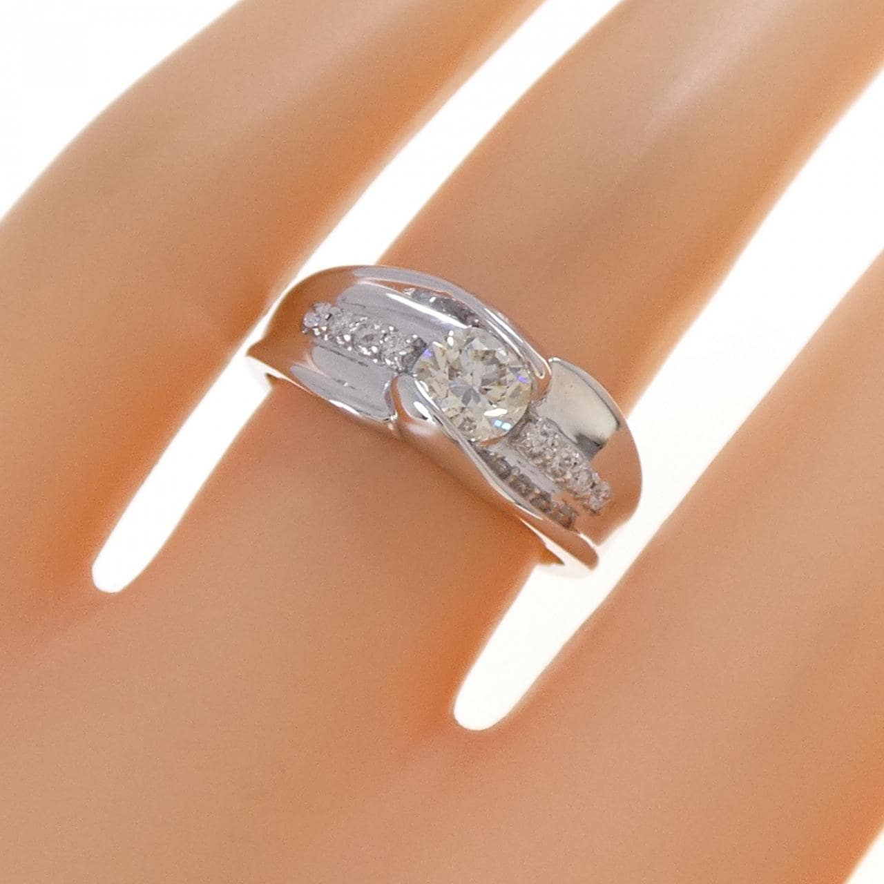 K18WG ダイヤモンド リング 0.53CT