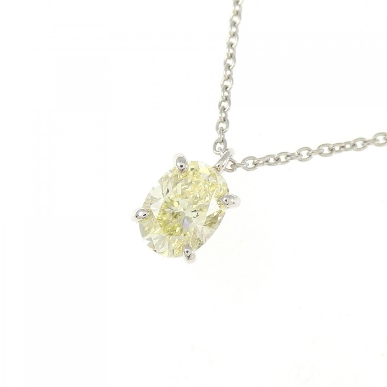 【リメイク】PT900/PT850 ダイヤモンド ネックレス 0.575CT FLY VVS2 オーバルカット