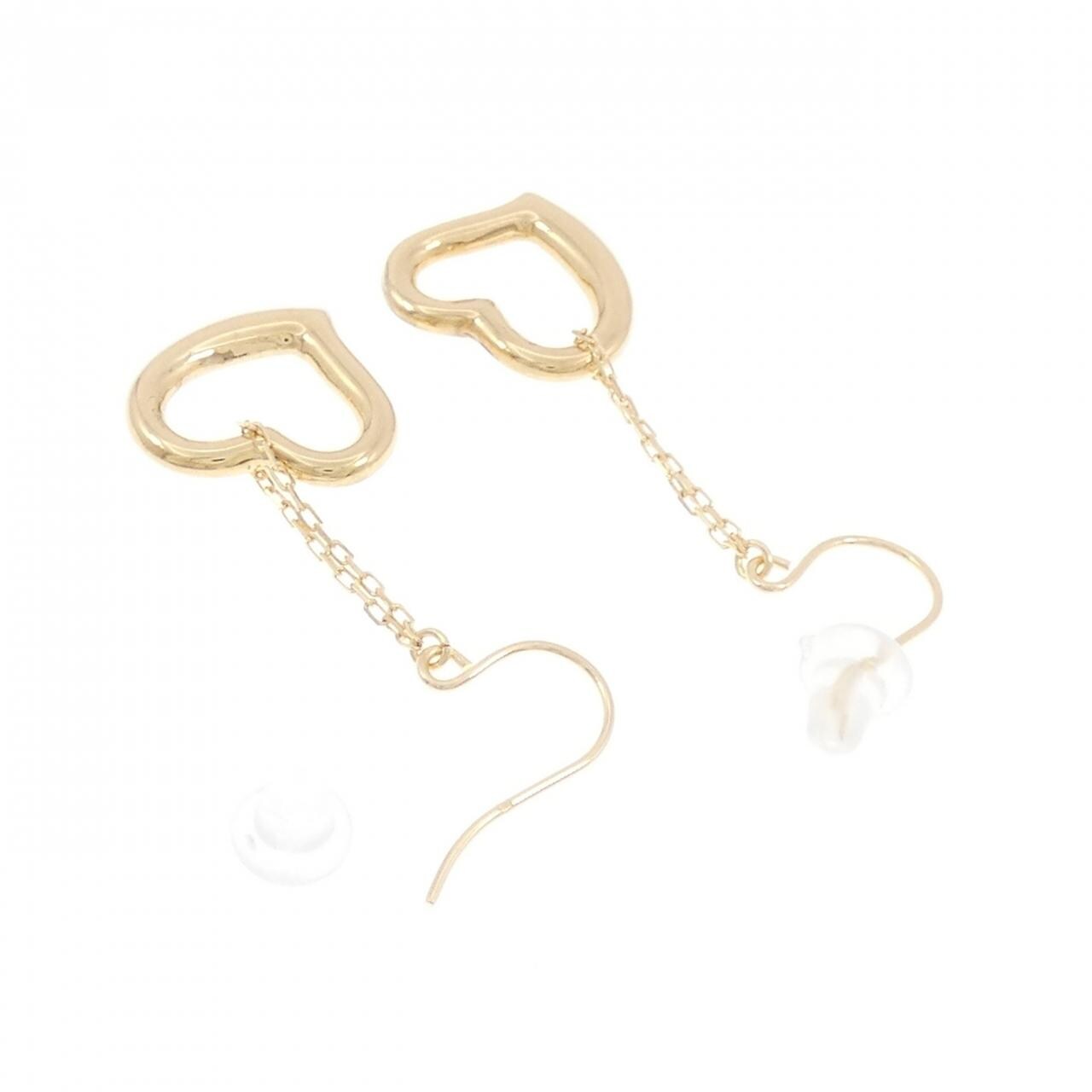 [新品] K18YG 心形耳环
