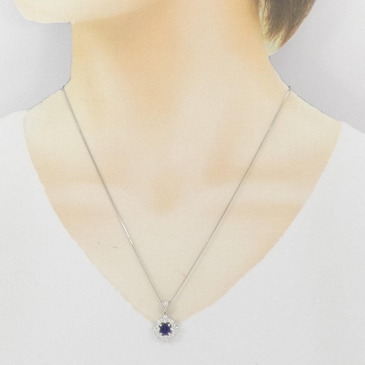 PT900/PT850 サファイヤ ネックレス 1.05CT