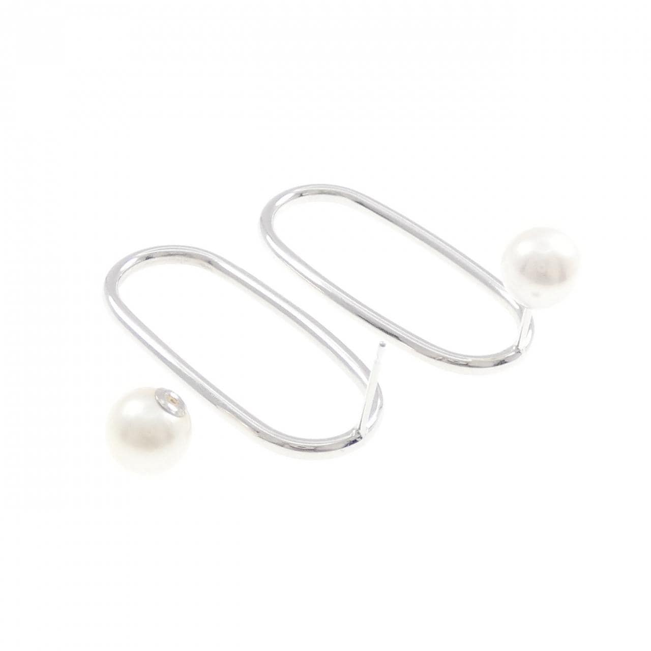 【新品】PT900/K18WG/PT850 アコヤパール ピアス 7.5mm