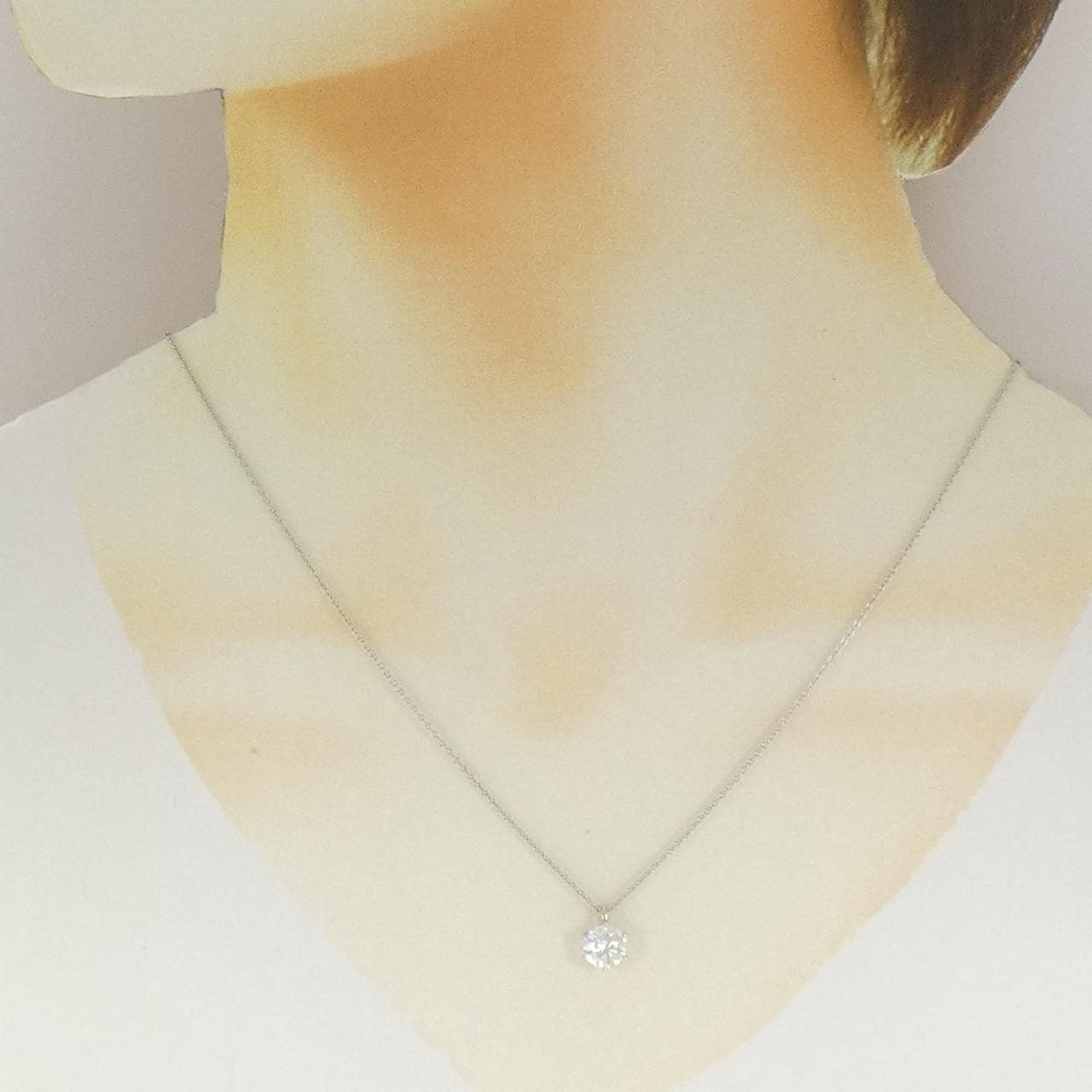 【リメイク】PT900/PT850 ダイヤモンド ネックレス 1.003CT G SI2 VG