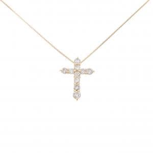 K18YG クロス ダイヤモンド ネックレス 0.30CT