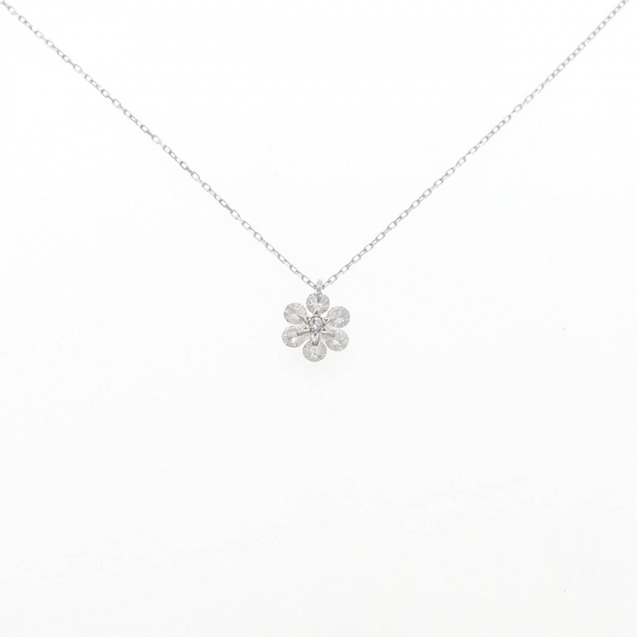 K18WG ダイヤモンド ネックレス 0.50CT