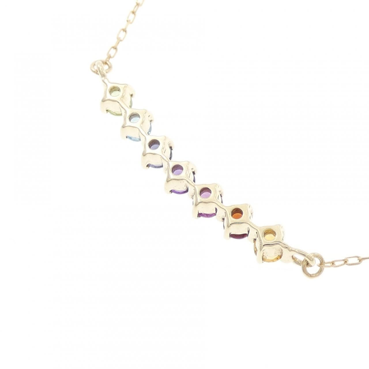 K10YG カラーストーン ネックレス