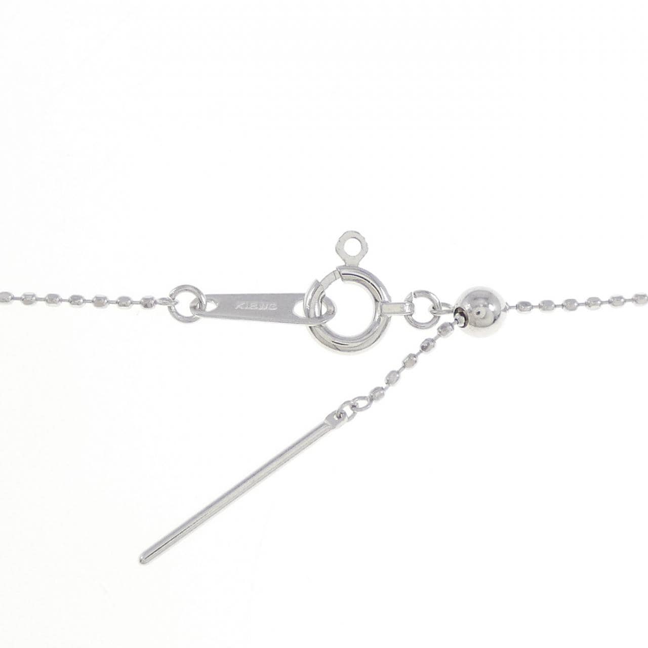 K18WG クロス ダイヤモンド ネックレス 0.50CT