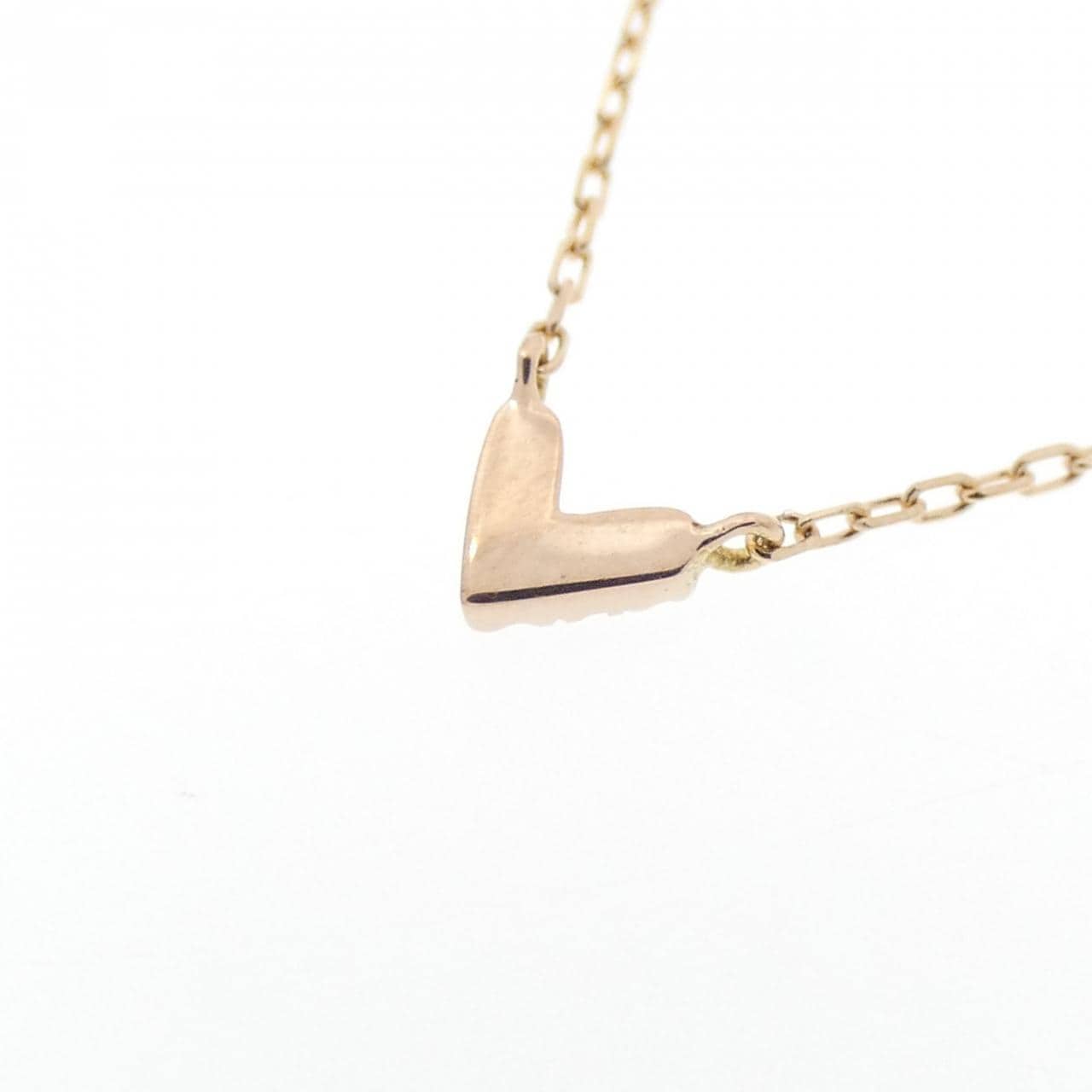 K18PG heart Diamond necklace