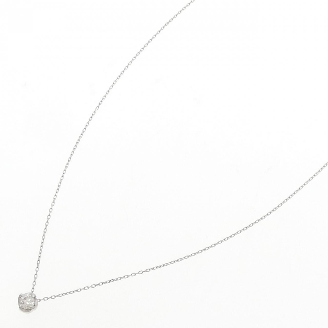 PT900/PT850 ソリティア ダイヤモンド ネックレス 0.10CT