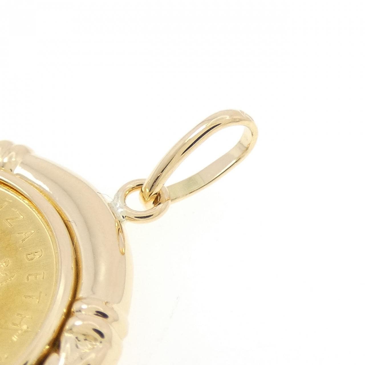 K18YG(枠) コイン ペンダント