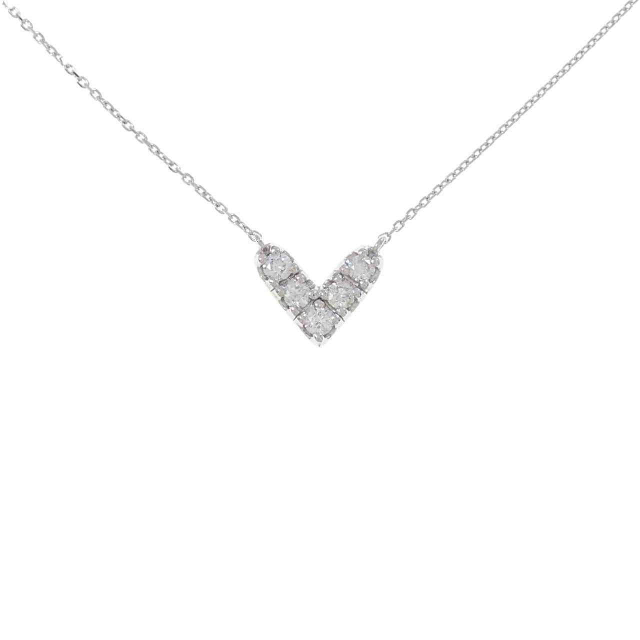 K18WG ダイヤモンド ネックレス 0.20CT