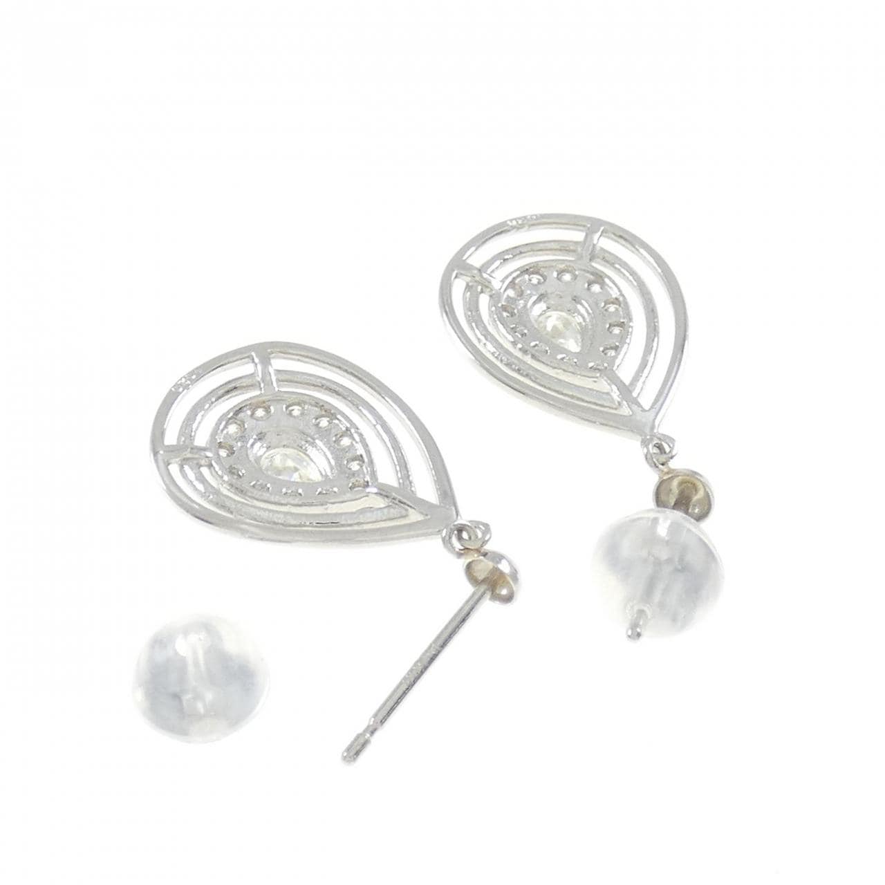 【新品】PT ダイヤモンド ピアス 0.40CT