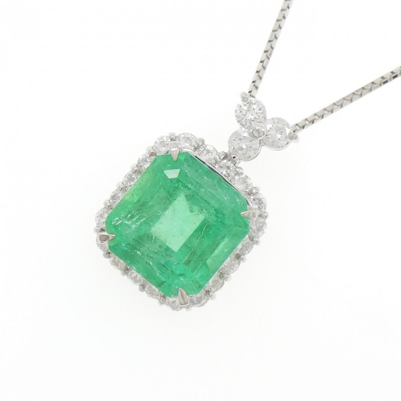 PT900/PT850 エメラルド ネックレス 8.04CT コロンビア産