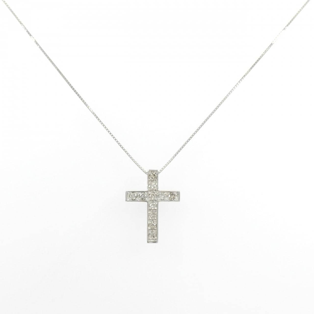 PT900/PT850 クロス ダイヤモンド ネックレス 0.30CT
