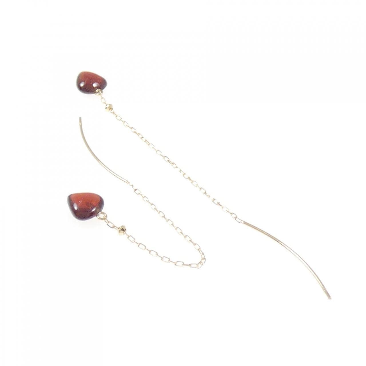 K10YG ガーネット ピアス