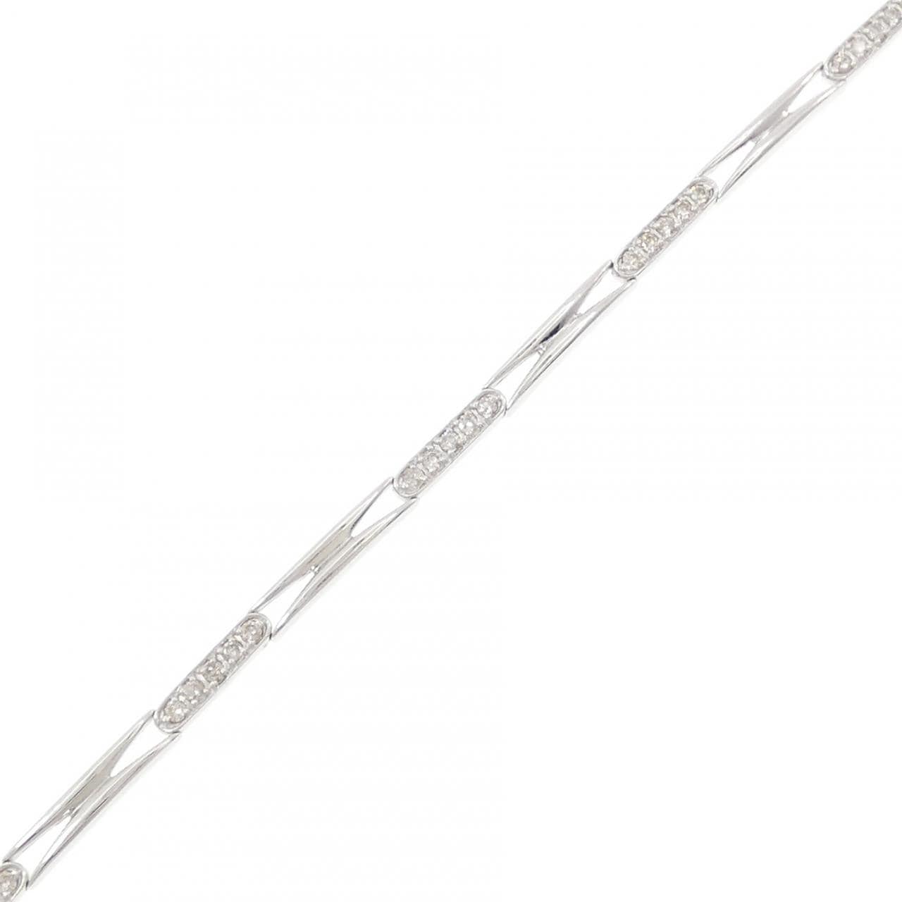 K18WG ダイヤモンド ブレスレット 0.40CT